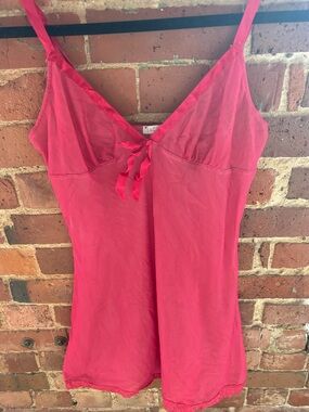 Bright Pink Mesh Slip Lingerie Dress